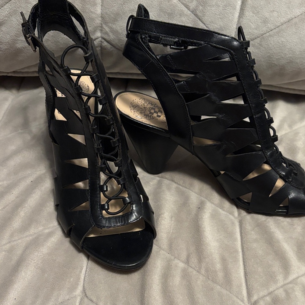 Vince Camuto Black Cutout Heels